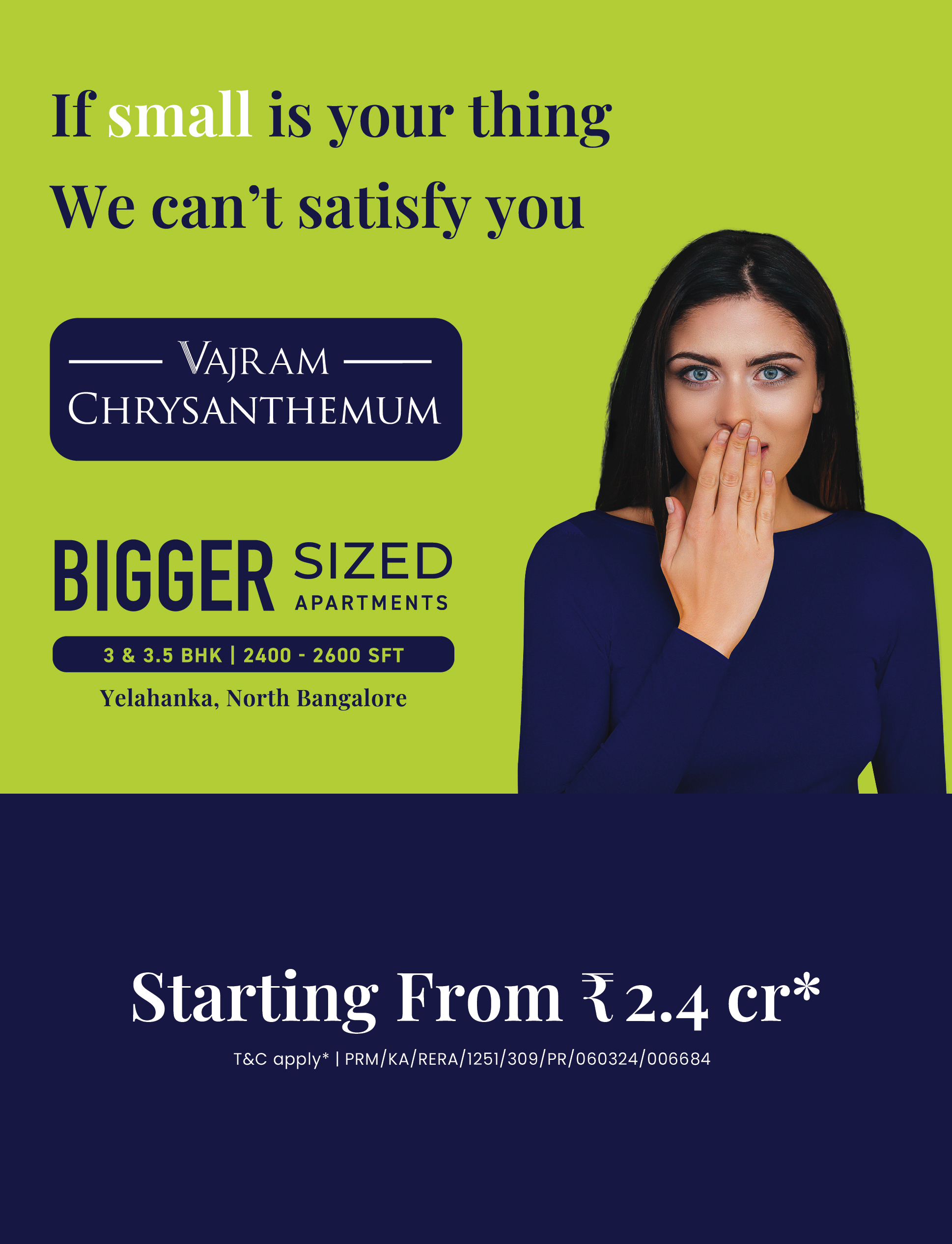 Vajram Chrysanthemum in Yelahanka, North Bengaluru offers boutique luxury 3 & 3.5 BHK